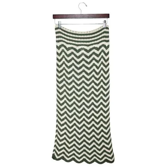 Agua Bendita Crochet Emory Crop Top & Mira Ete Skirt Set Chevron M/L - Picture 7 of 9